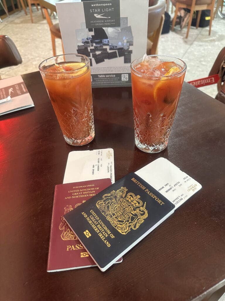 Bloody Marys at Heathrow