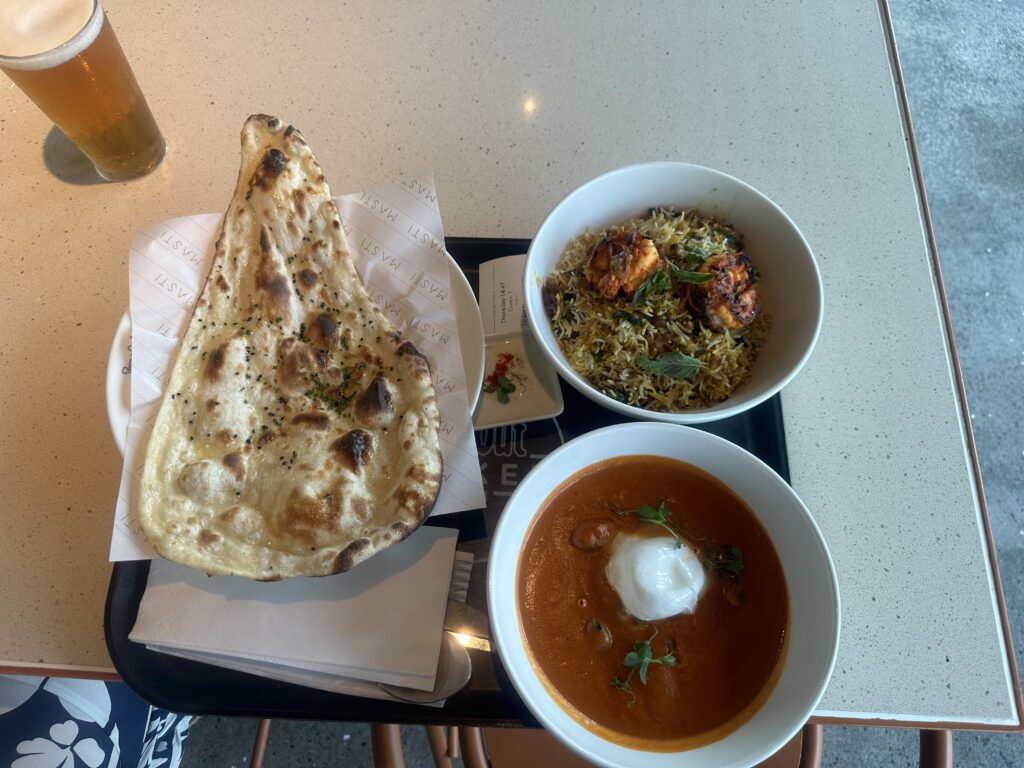 Butter Chicken and Prawn Biryani