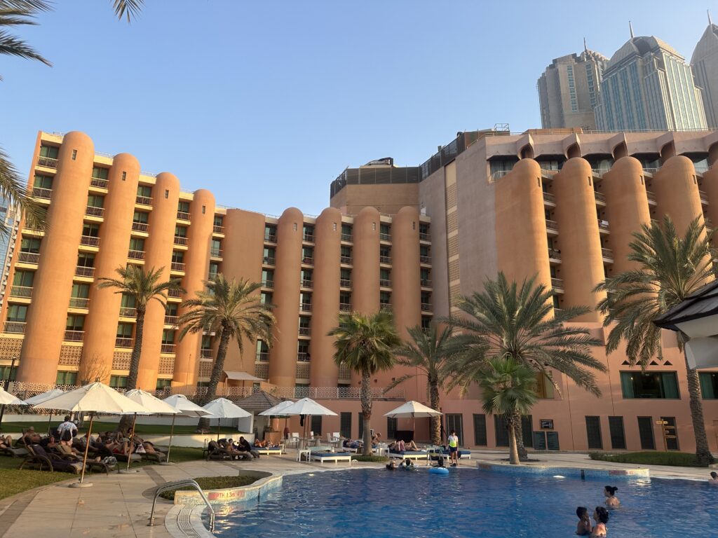 Pool view at the Sheraton, Abu Dhabi