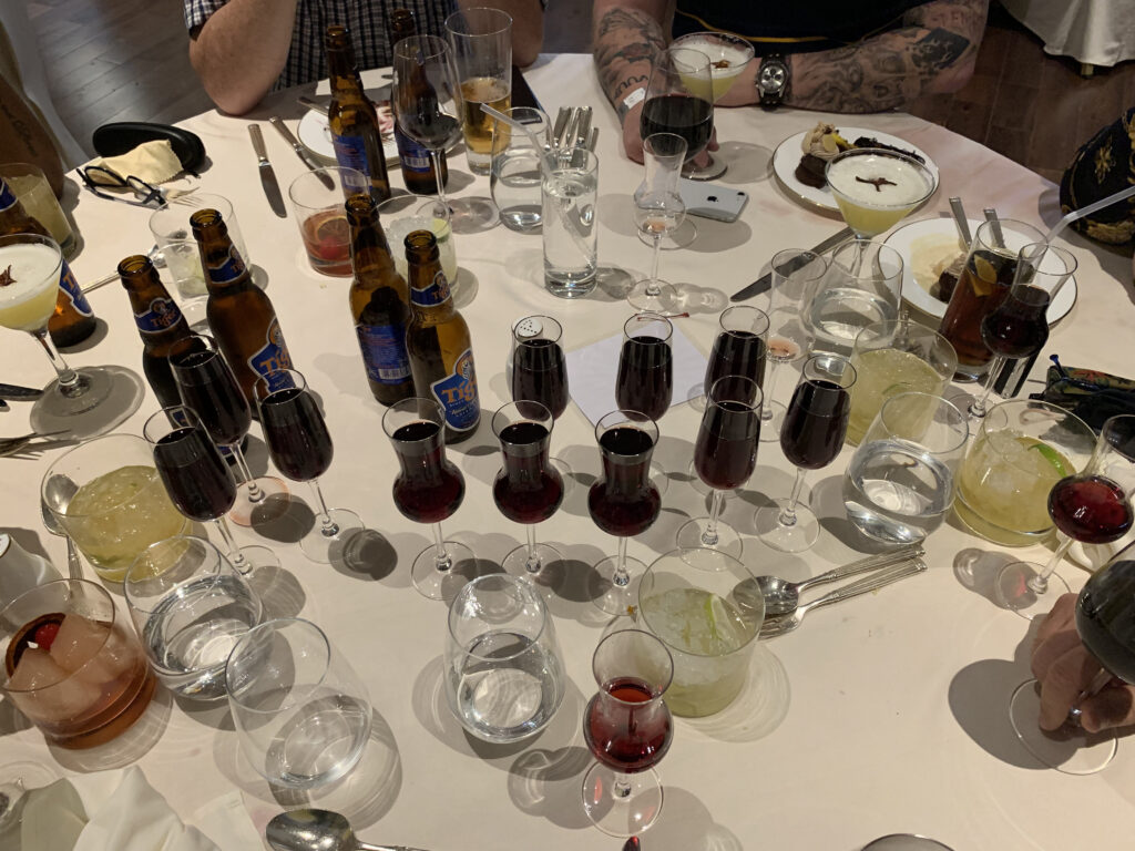 How many glasses of port?