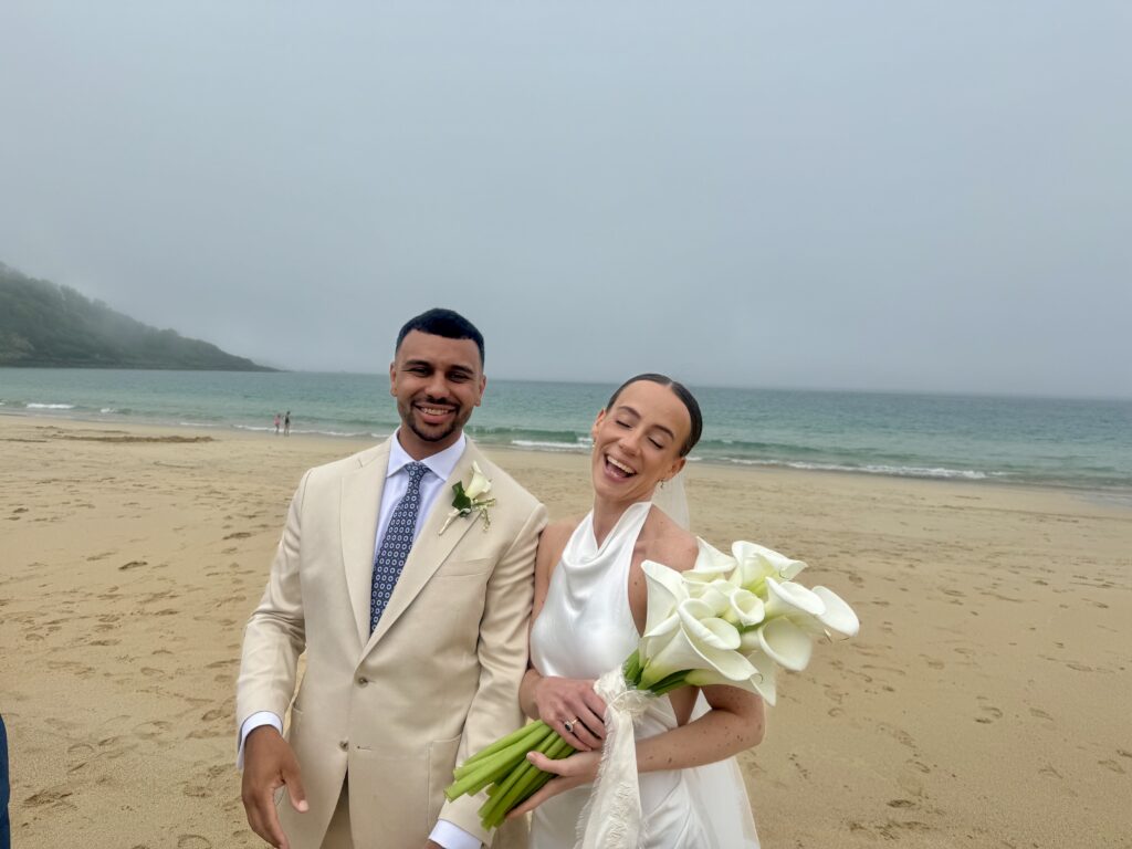 The (very) happy couple.