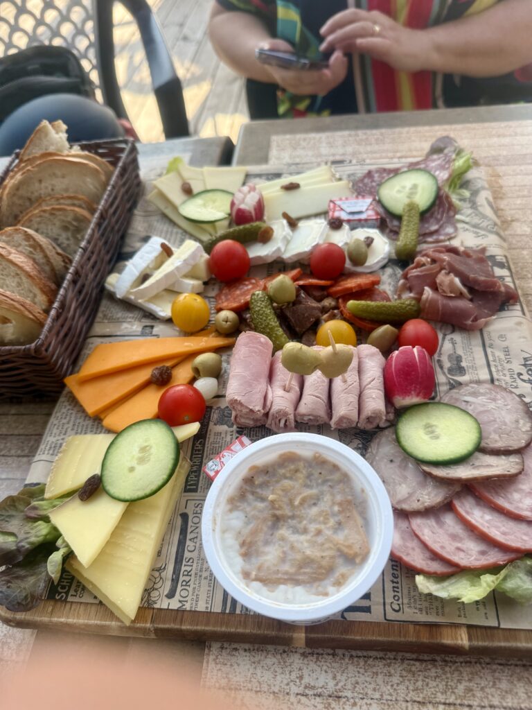 Cold meats at cheese at the bar
