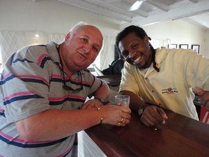 Caribbean-friends-2 Tolfalas - at Mount Gay Rum distillery - Barbados